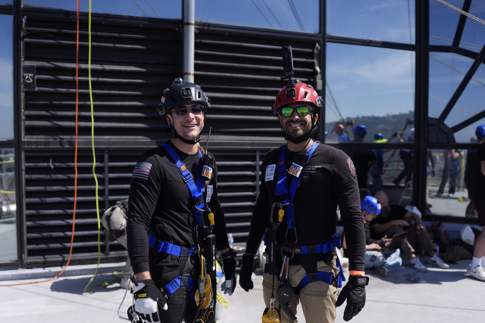 SAR OPS crew on the rooftop at the Union Rescue Mission event